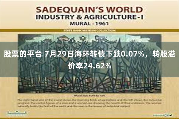 股票的平台 7月29日海环转债下跌0.07%，转股溢价率24.62%