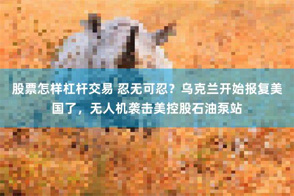 股票怎样杠杆交易 忍无可忍？乌克兰开始报复美国了，无人机袭击美控股石油泵站